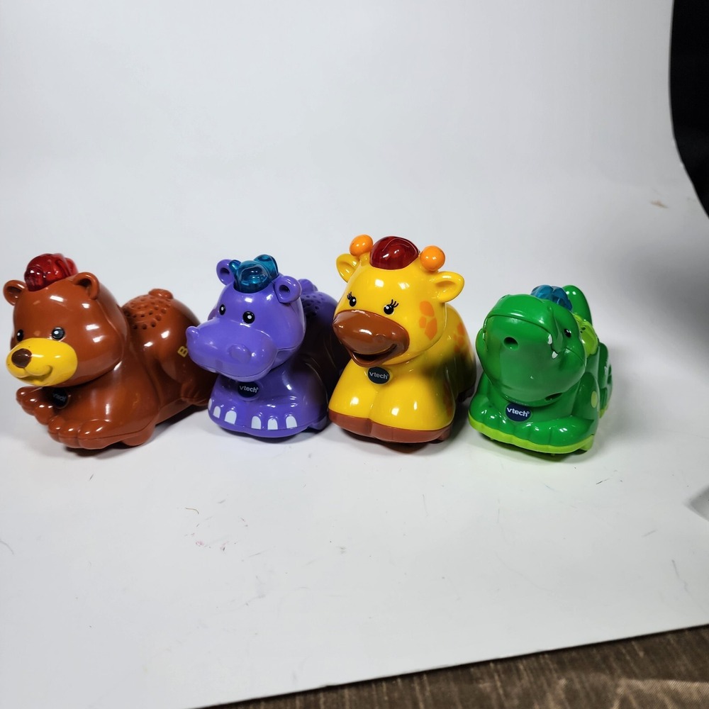 Vtech Go Go Smart Wheels Animal Lot Alligator Bear Hippo Giraffe Tested Working